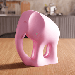 Low Poly Elephant Sculpture 3d model