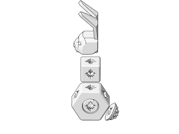 PrintABlok Rabbit Articulated Robot Construction Toy 3d model