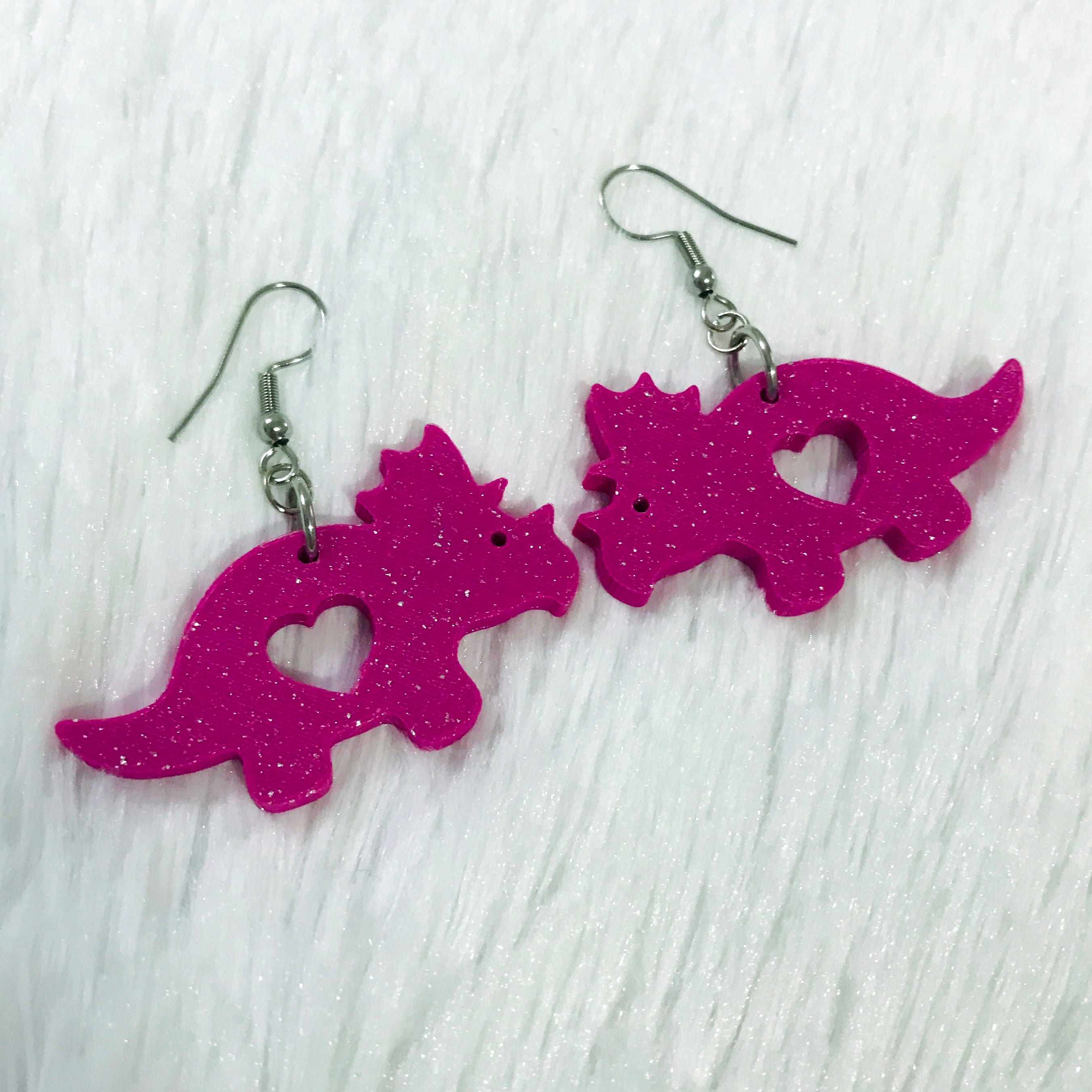 Triceratops Earrings.stl 3d model