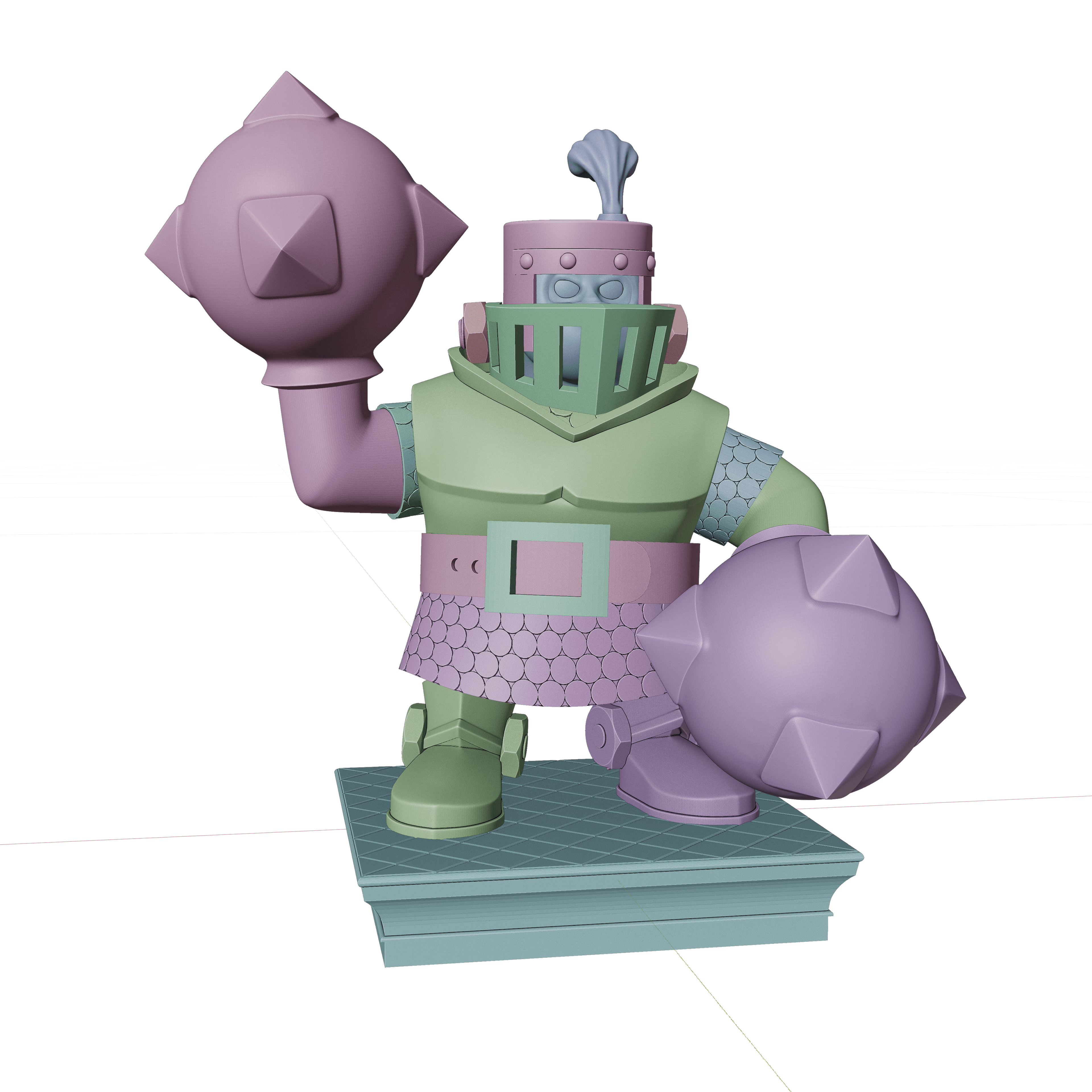 Mega Knight - Clash royale 3d model