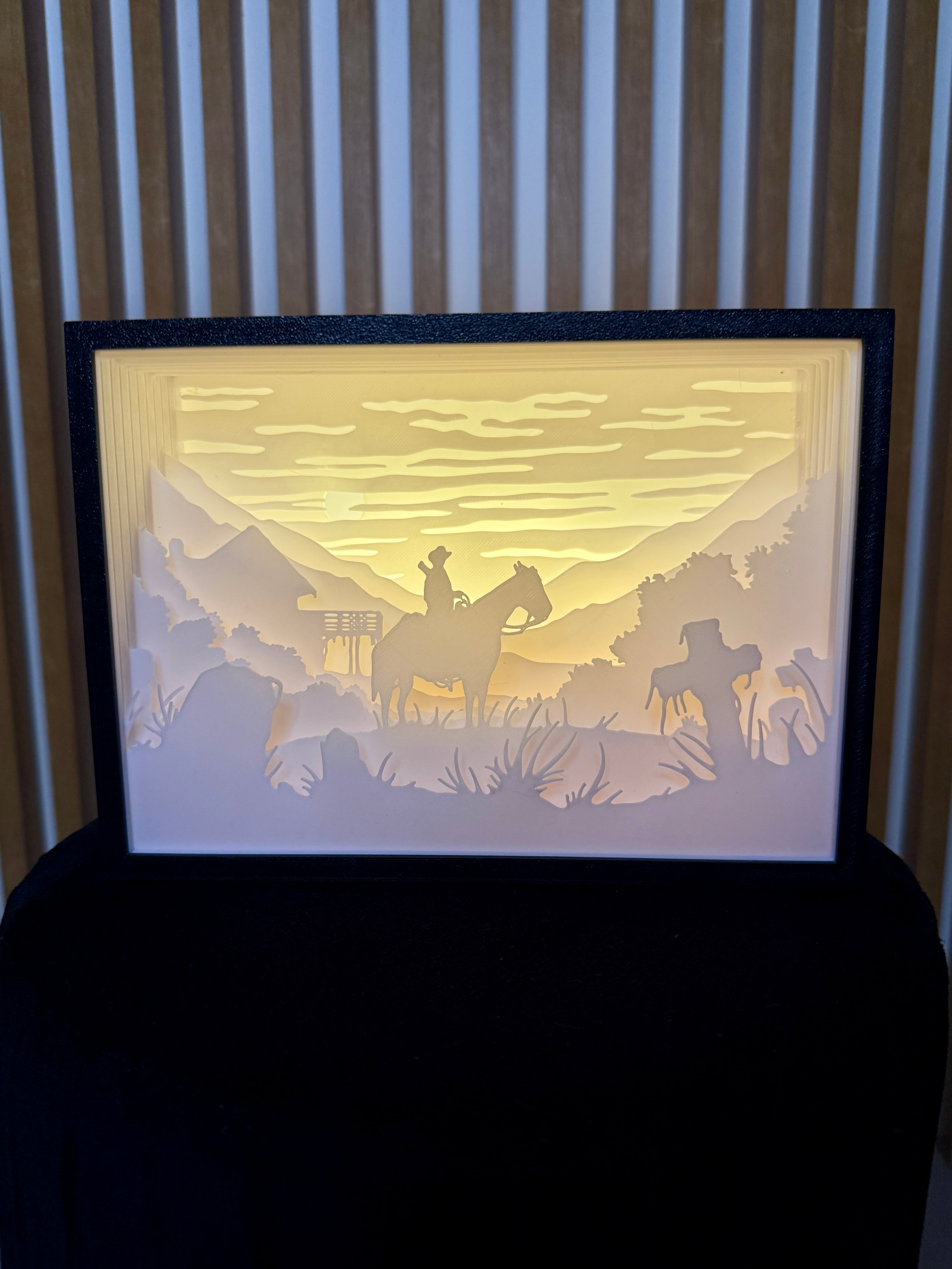 Red Dead Redemption 3D Shadow Box Lamp 3d model