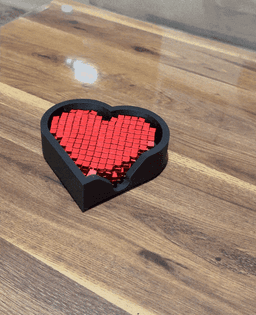 FLEXI HEART COASTER / VALENTINES GIFT / FIDGET TOY 3d model