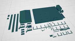 complejo de edificios industriales 3d model