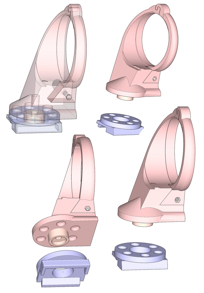 Panorama Magnet Rotator Sigma 8mm lens second version 3d model