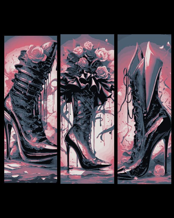 High Heel Shoes as a fashion and flowery Statement - Set of 3 Bookmarks 3d model
