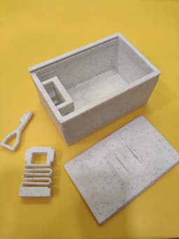 Sliding Dovetail Lock Box with Key 3d model