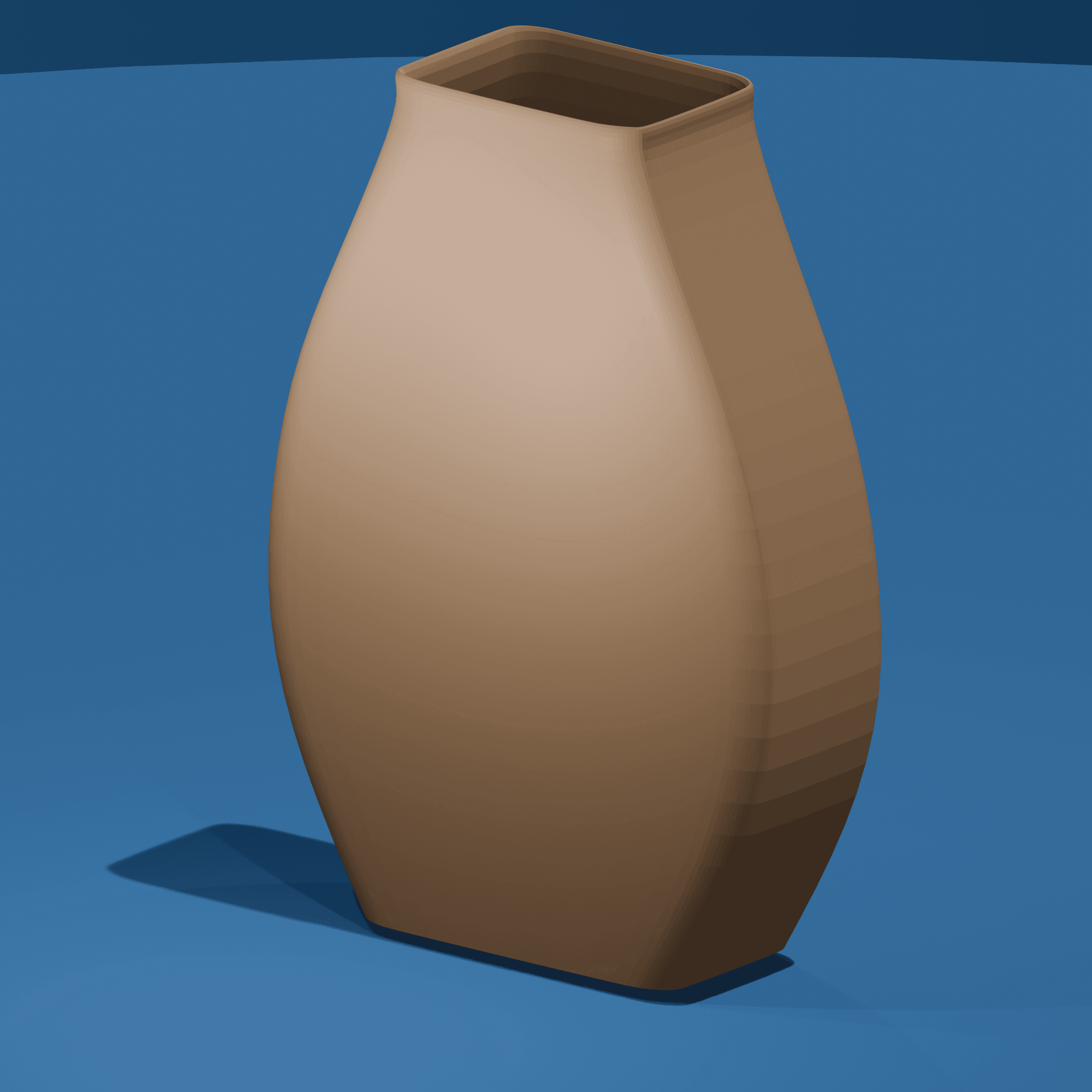 Curved Square Vase 3d model