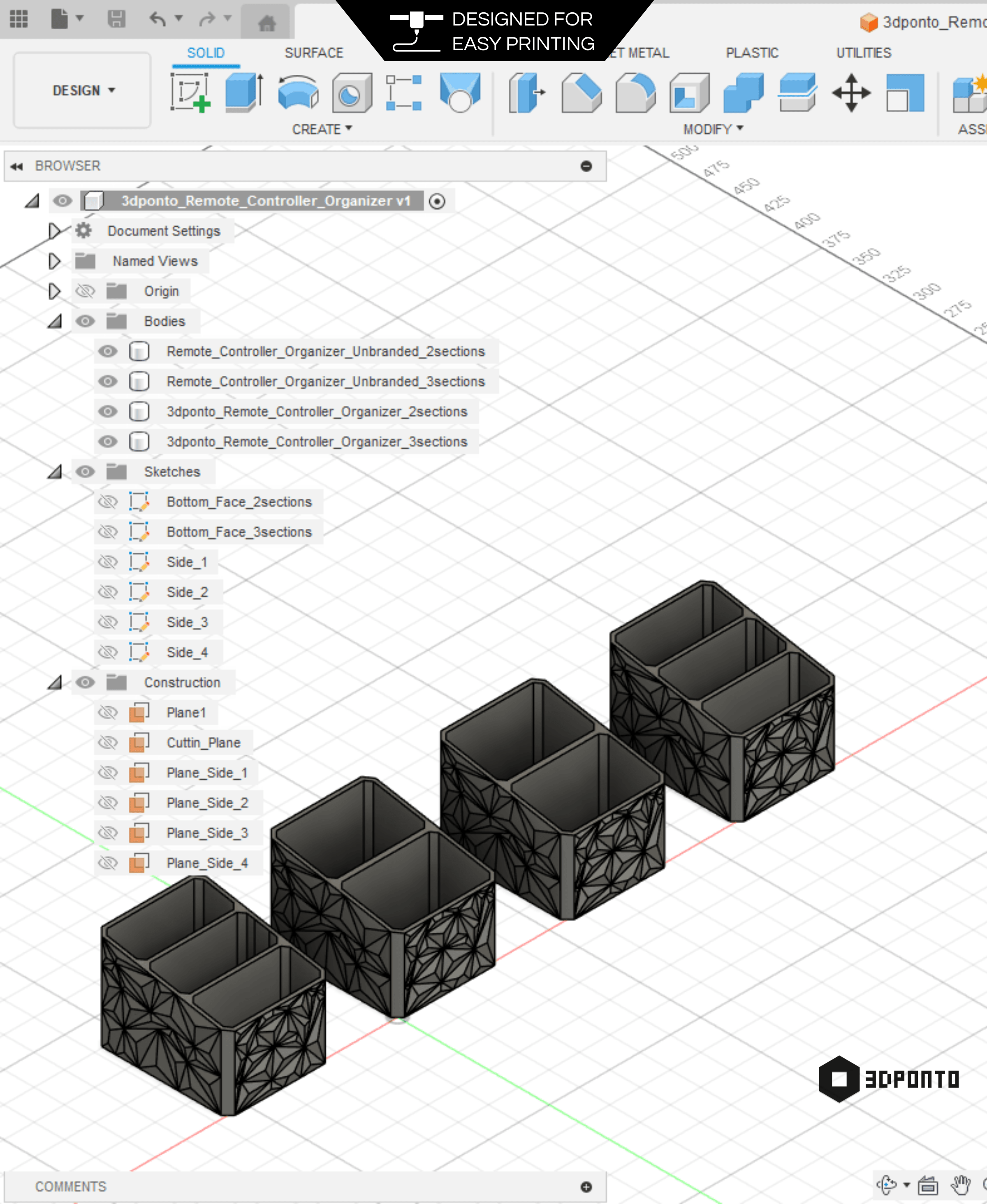 Remote Controller Organizer 3d model