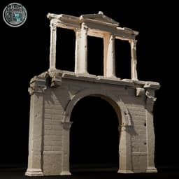 Historic Hadrian's Gate Monument | HO/O Scale 3d model