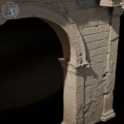 Historic Hadrian's Gate Monument | HO/O Scale 3d model