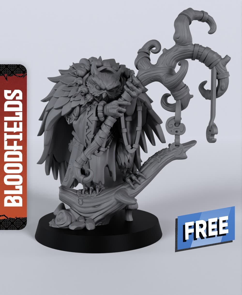 Burwing - With Free Dragon - 5e DnD Inspired for RPG and Wargamers 3d model