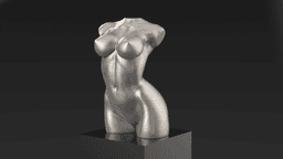 Female Torso Statue 3d model