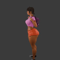 Adult Hispanic Explorer Girl 3d model
