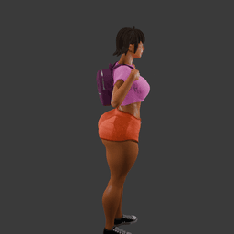 Adult Hispanic Explorer Girl 3d model
