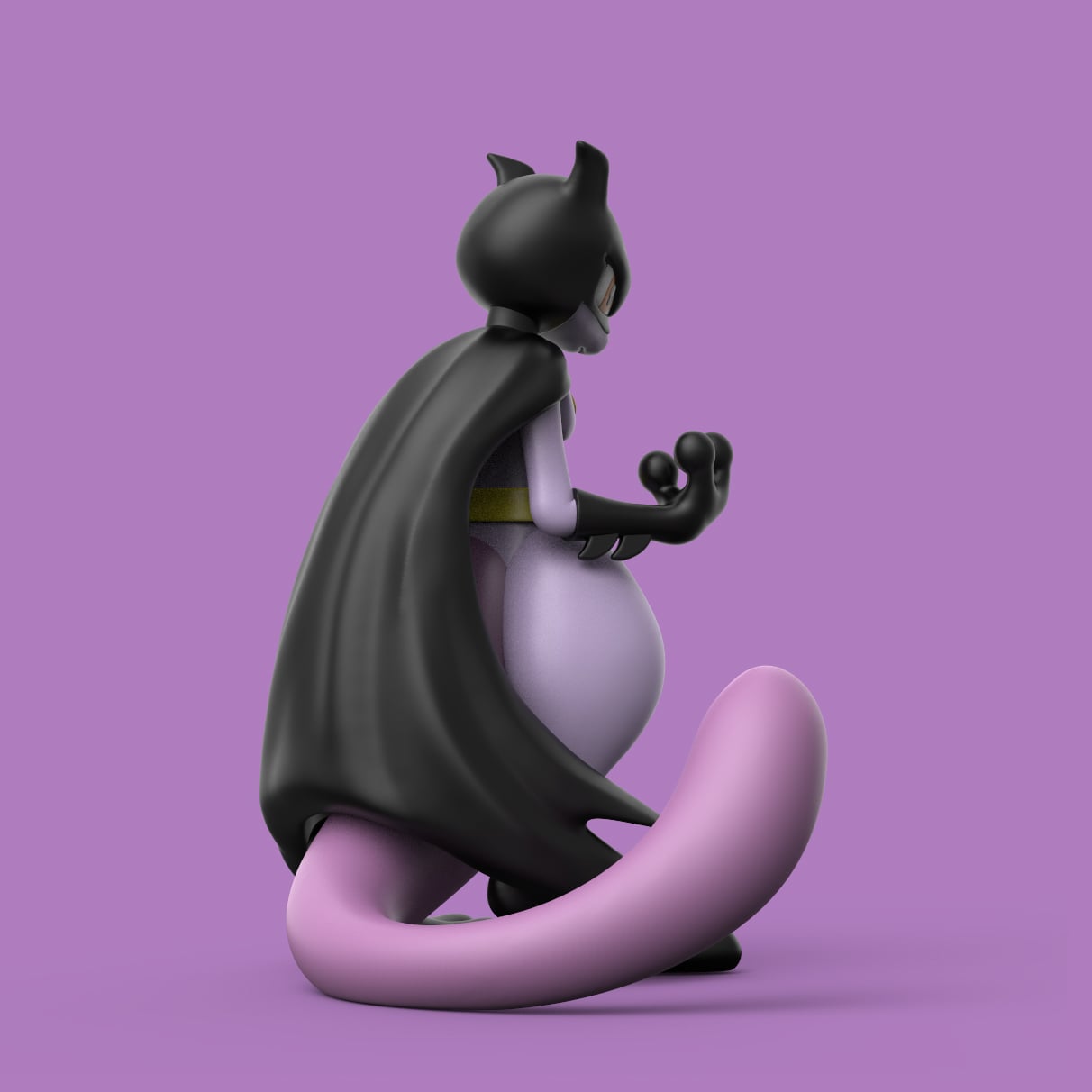 MewTwo Batman 3d model