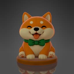 Cute Shiba Inu 3D Model 3d model