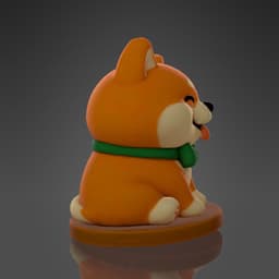 Cute Shiba Inu 3D Model 3d model