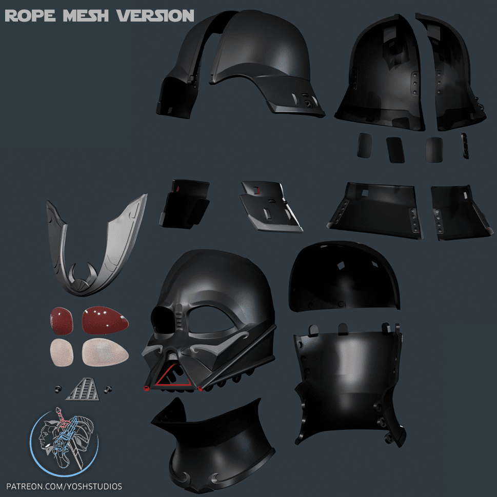 Samurai Darth Vader Helmet 3D Printer File STL 3d model