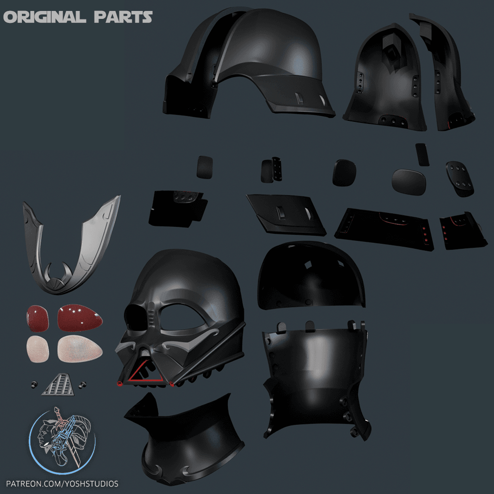 Samurai Darth Vader Helmet 3D Printer File STL 3d model