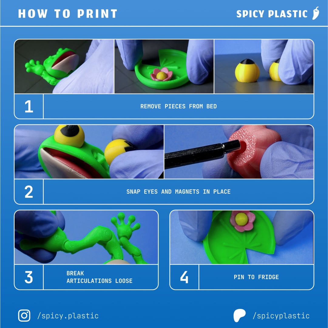Living Frog - Fridge Magnet 3d model
