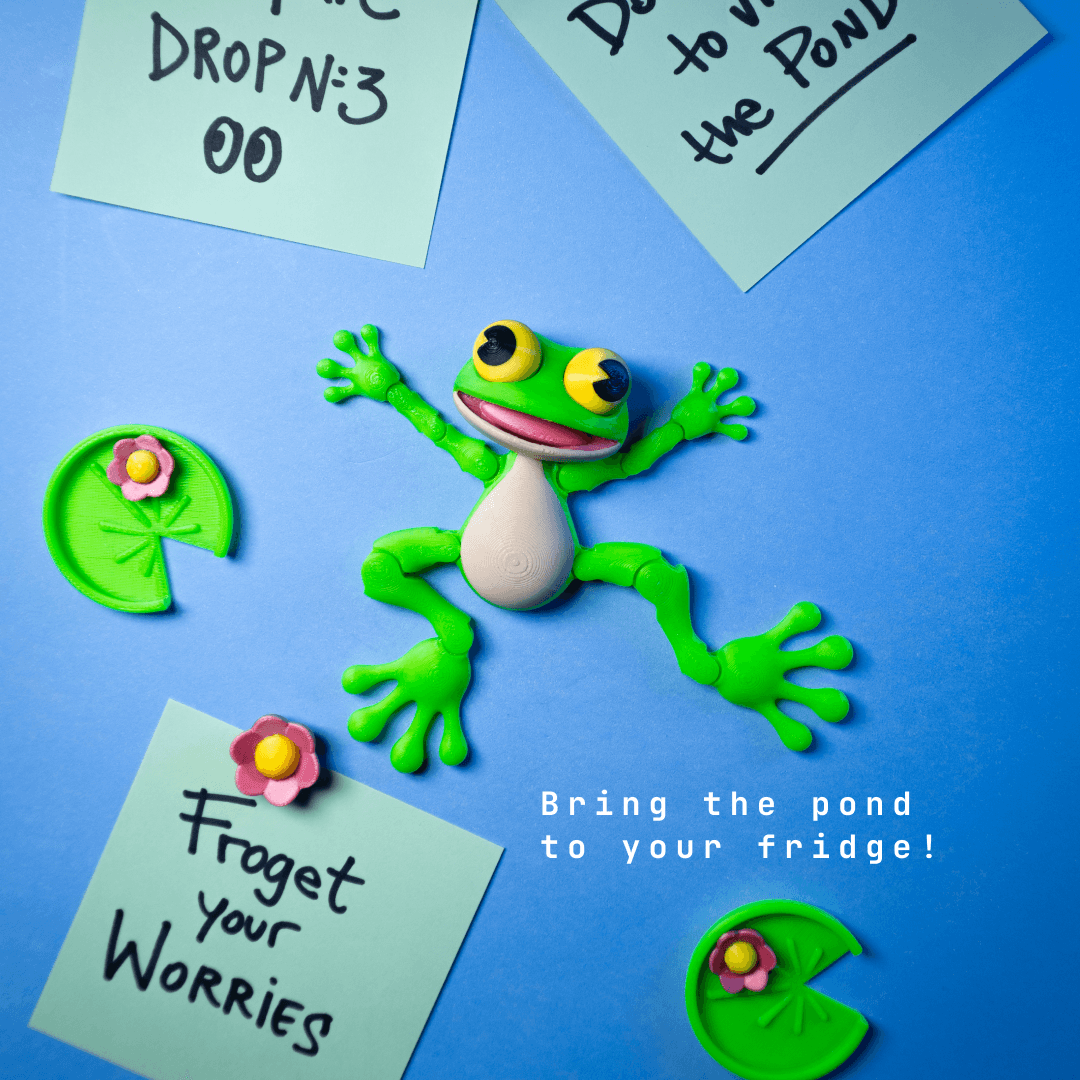 Living Frog - Fridge Magnet 3d model