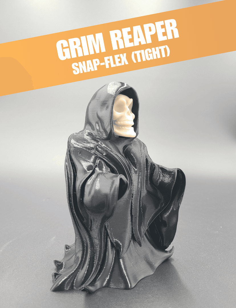 Grim Reaper, Slim Reaper - Articulated Snap-Flex Fidget (Tight Joints) 3d model