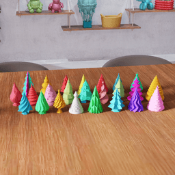 24 Pcs Mini Christmas Tree Ornament Bundle 3d model