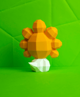 Castform Sunny Low Poly Pokemon 3d model