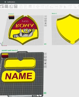 A.S. Roma Sign - LED Strip Compatible 3d model