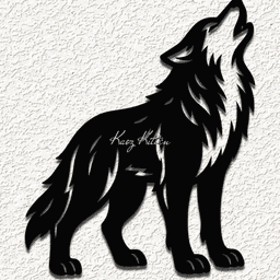 howling wolf d wall art home decor 3d model