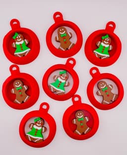 Gingerbread People Ornament Set 3d model