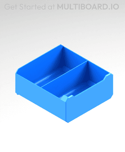 2x1x2 LU - Row Divided - MultiBin Simple Drawer 3d model