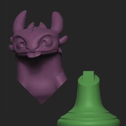 Toothless Night Fury – Playful Bust STL 3d model