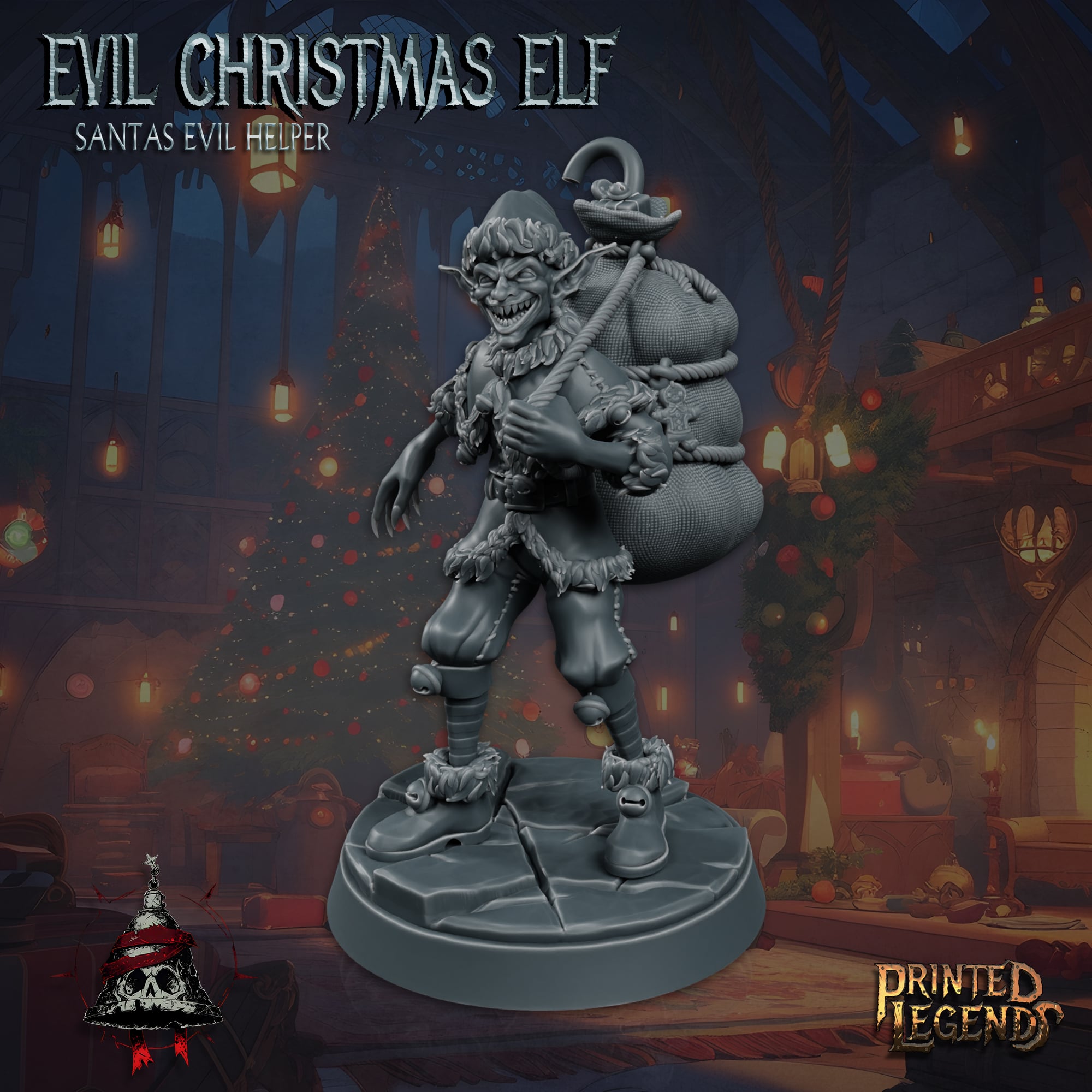 Evil Christmas Elf 03 (25mm Base) 3d model