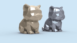 Lowpoly Kittens V1 3d model