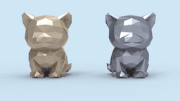 Lowpoly Kittens V1 3d model