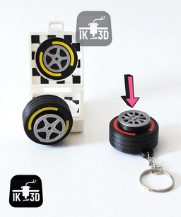 F1 Tire Clicker Toy / Keychain 3d model