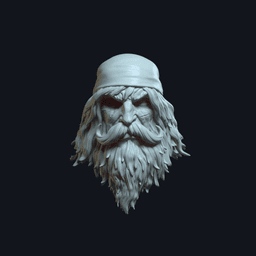 Seawolf v1 Action Figure Head 3d model