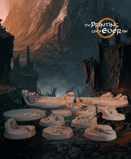 Lava and Wasteland Printable Bases 3d model