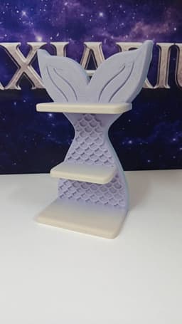 Mermaid tail-shaped shelf 3d model