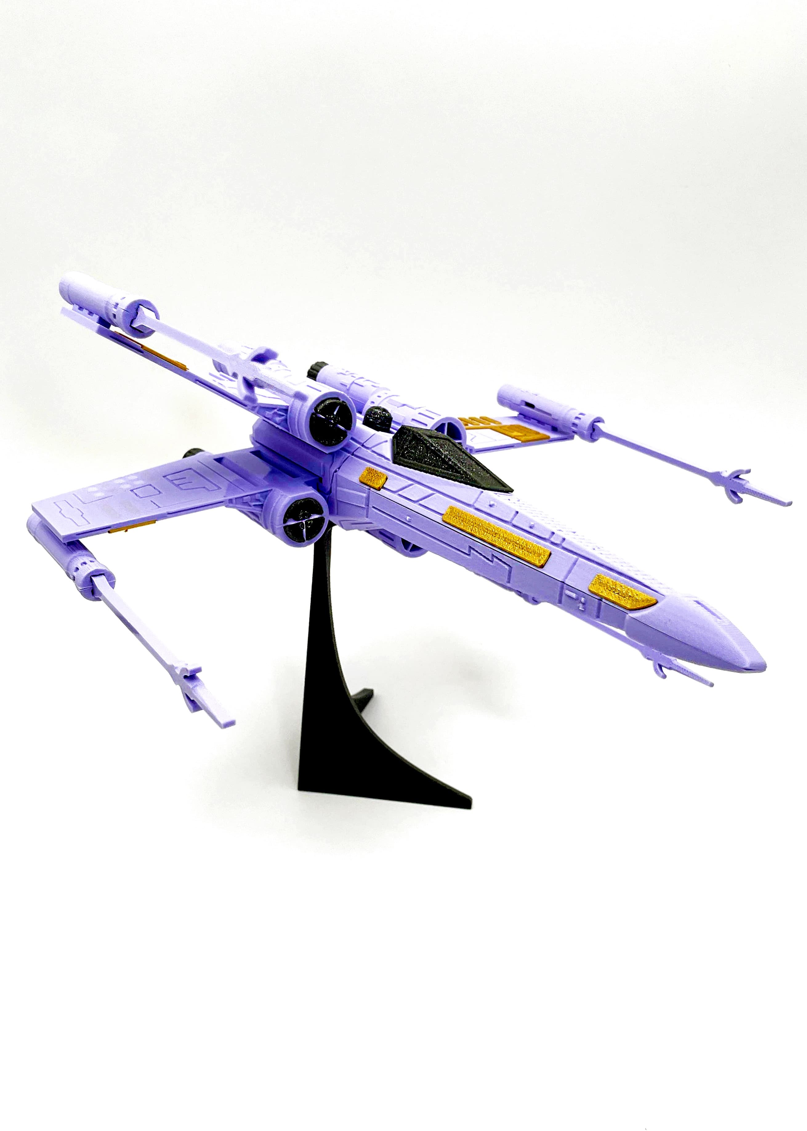 X - Another Sabine-inspired version in Polymaker Matte Periwinkle, Silk Gold & Galaxy Grey! So fun to assemble! - 3d model