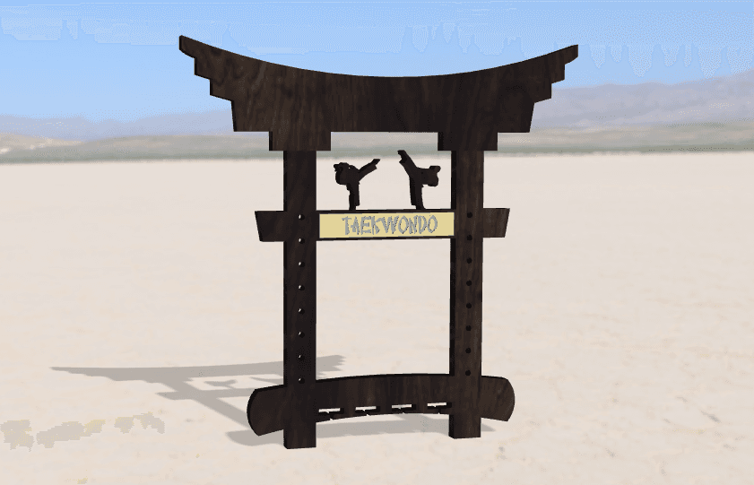 karate belt display 3d model