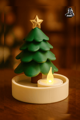 Christmas Tealight - Christmas Tree - separated Parts 3d model