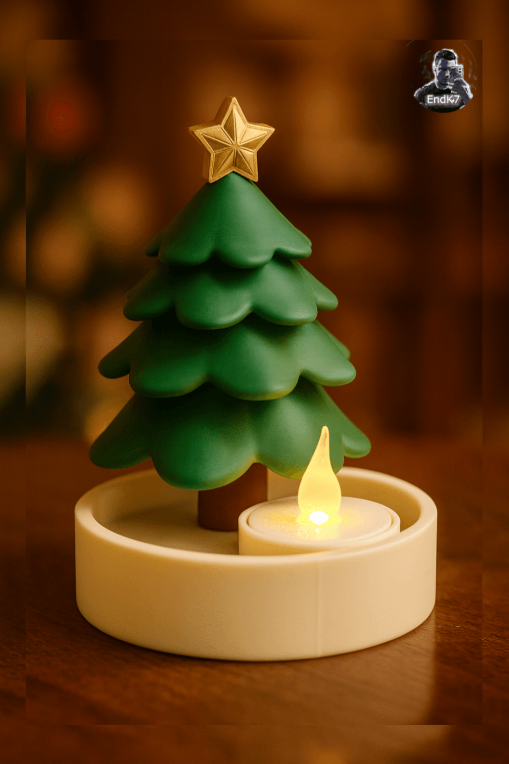 Christmas Tealight - Christmas Tree - separated Parts 3d model