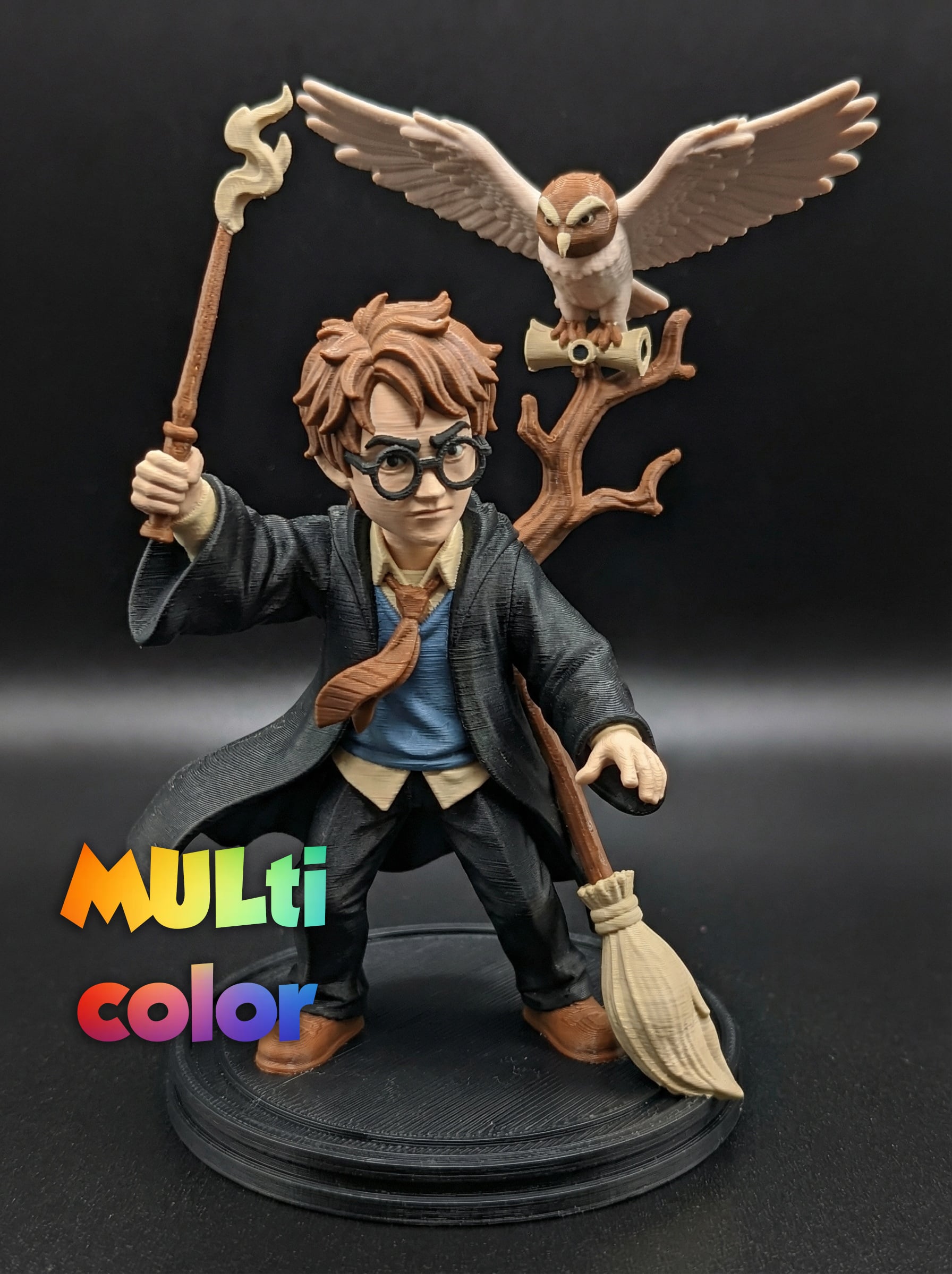 Harry Potter & Hedwig Multi-Color 3MF | Wizard | Bambu Ready 3d model