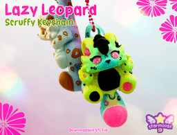 Lazy Leopard Scruffy Keychain (Bonus/Exclusive!) 3d model