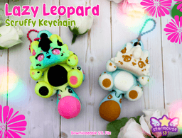 Lazy Leopard Scruffy Keychain (Bonus/Exclusive!) 3d model