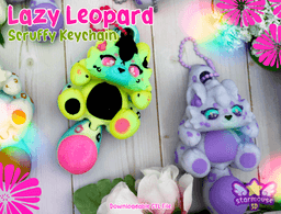 Lazy Leopard Scruffy Keychain (Bonus/Exclusive!) 3d model