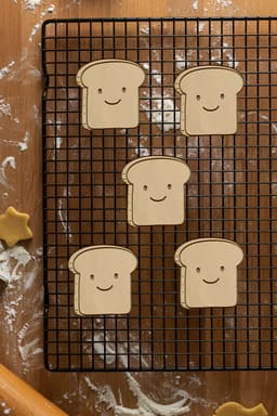 Happy Toast Cookie Cutter, Biscuit Cutter 3d model