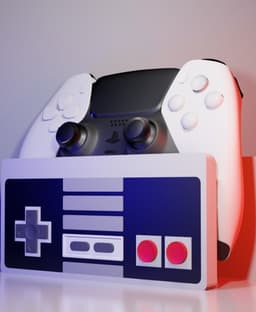NES controller - Holder 3d model